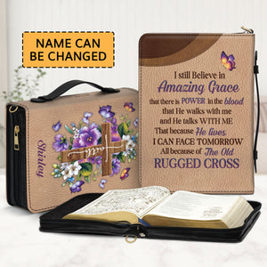 Gorgeous Personalized Bible Cover - I Still Believe In Amazing Grace NUH269A