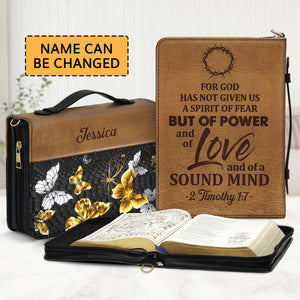 For God Has Given Us A Spirit Of Power And Love - Beautiful Personalized Bible Cover NUH270