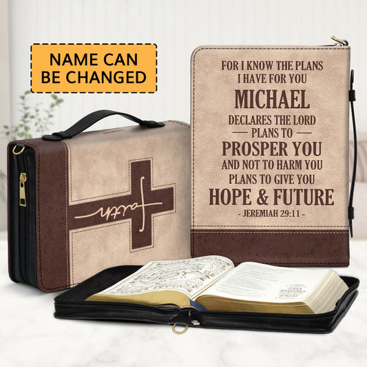 Classic Personalized Bible Cover | For I Know The Plans I Have For You NUH283B