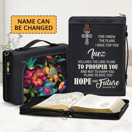 Stunning Personalized Bible Cover - For I Know The Plans I Have For You NUH283