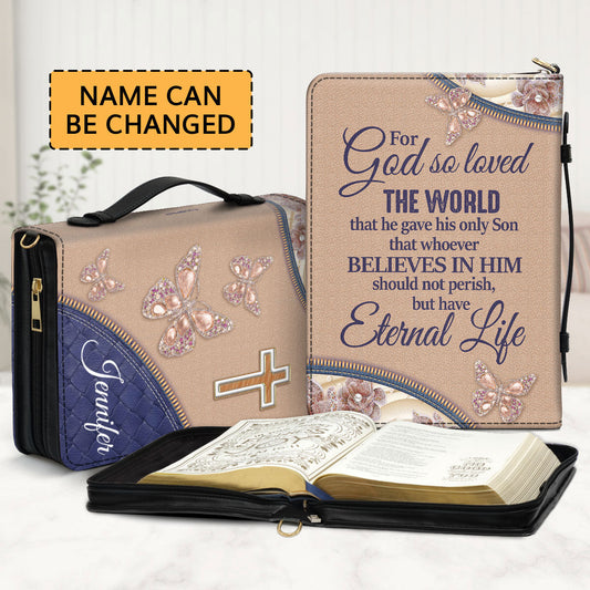 Must-Have Personalized Bible Cover - For God So Loved The World NUH285A