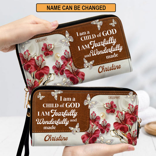 I Am A Child Of God - Awesome Personalized Butterfly Clutch Purse NUH303