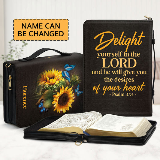 Jesuspirit Sunflower Bible Cover | Personalized Leather Bible Case With Handle | Ideal Gift For Church Ladies NUH437