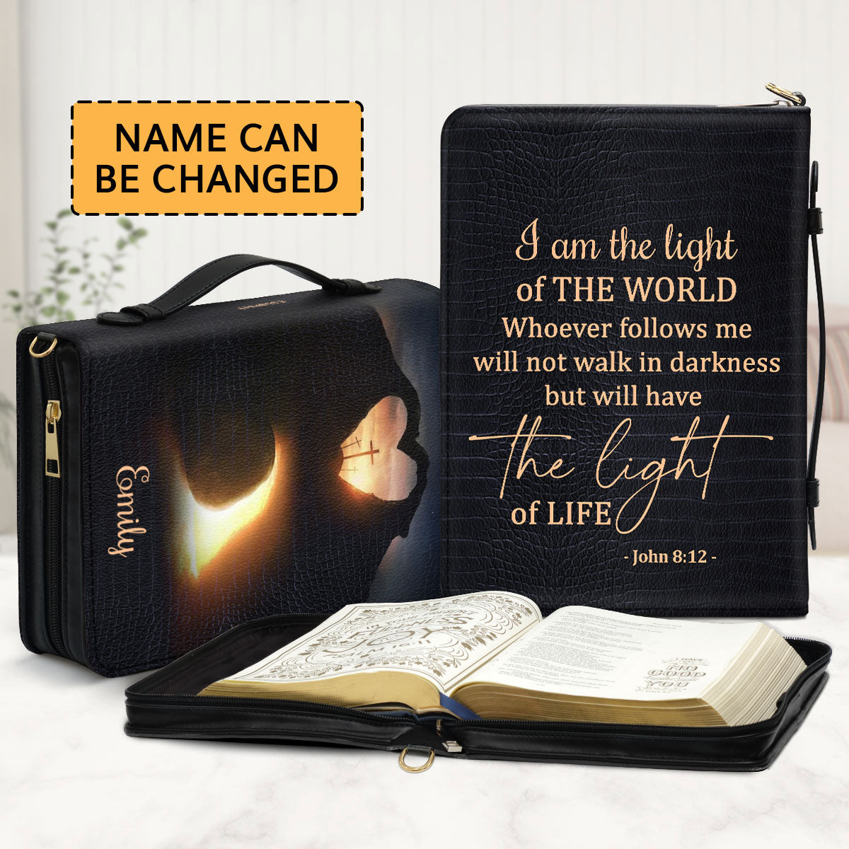 Jesuspirit Personalized Zippered Bible Cover | Bible Case | Gift For Pastors NUH450