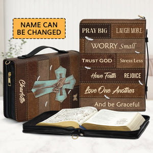 Must-Have Personalized Bible Cover - Pray Big, Worry Small NUHN361