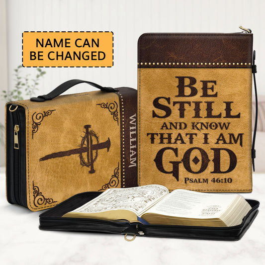 Special Personalized Bible Cover - Be Still And Know That I Am God NUHN362B