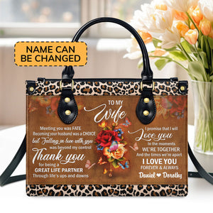 Meeting You Was Fate - Sweet Flower Leather Handbag For Wife NUH268
