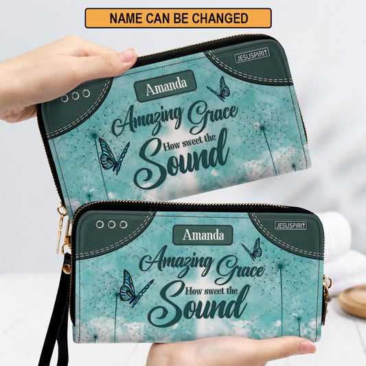 Special Personalized Butterfly Clutch Purse - Amazing Grace NUHN350