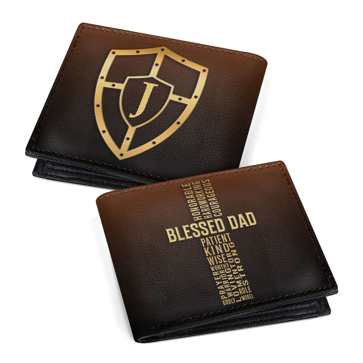 Blessed Dad | Personalized Folded Wallet For Men JSLFWHA15