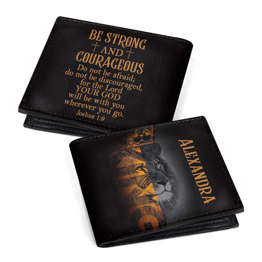 Be Strong | Personalized Folded Wallet For Men JSLFWM1032