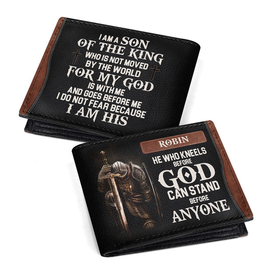 Son Of The King | Personalized Folded Wallet For Men JSLFWM1028