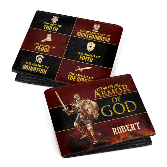 Armor Of God | Personalized Folded Wallet For Men JSLFWM1029