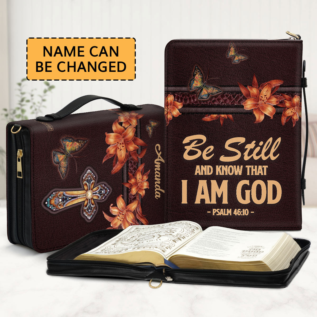Jesuspirit Leather Bible Bag with Handle