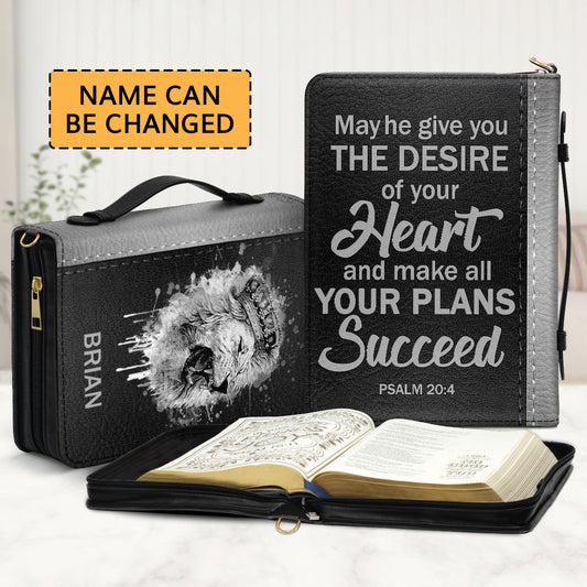 Must-Have Personalized Bible Cover - May He Make All Your Plans Succeed NUM308B