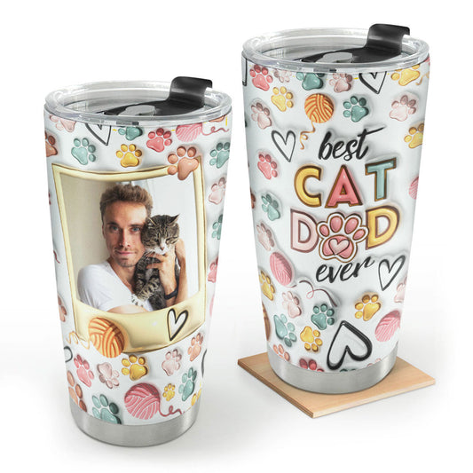 Best Cat Dad Ever | Personalized Stainless Steel Tumbler SSTN11