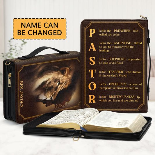 Pastor Preacher Anointing Shepherd Teacher Obedience Righteousness | Personalized Bible Cover JSBCPTN972T