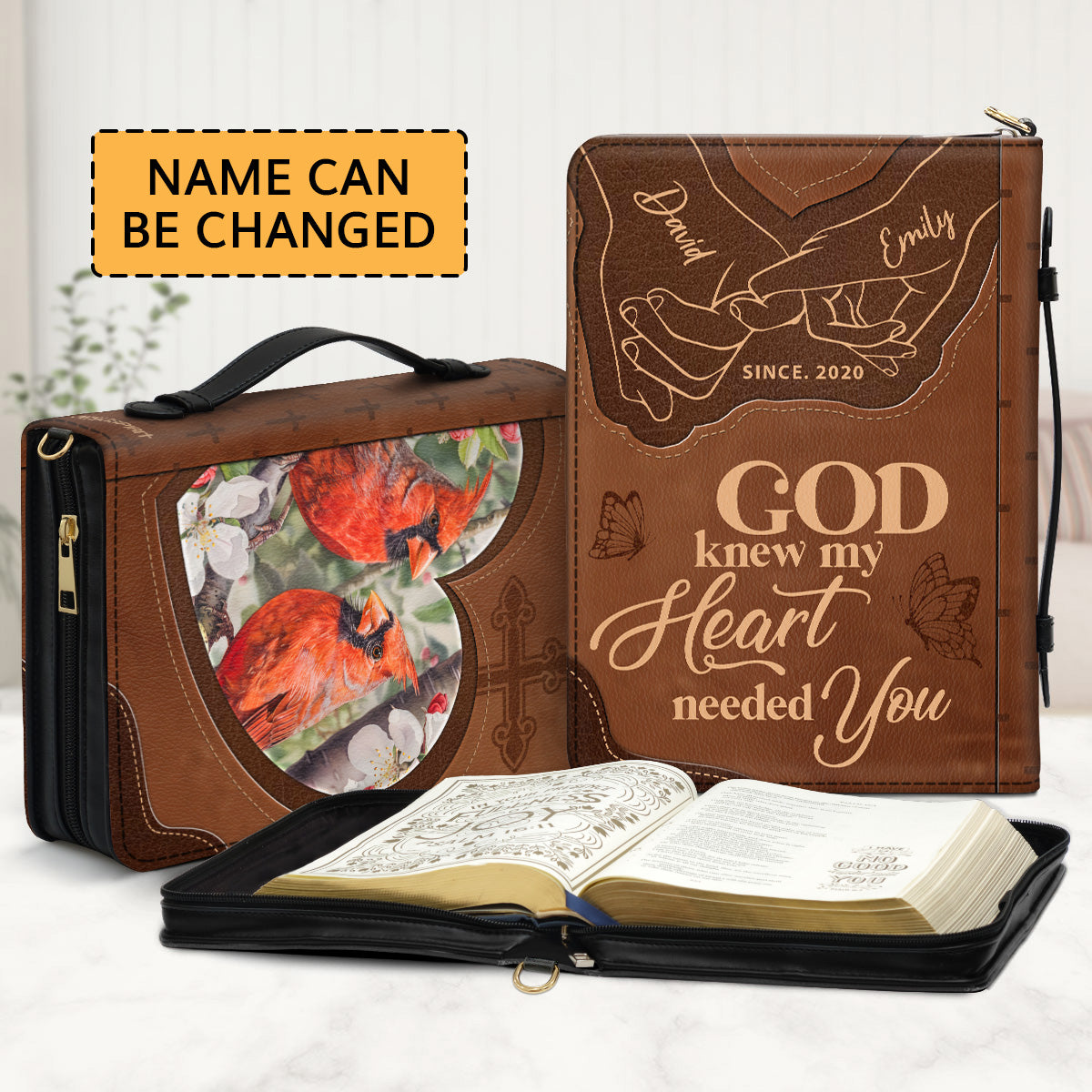 And The Two Shall Become One | Personalized Bible Cover JSBCPTN966TA