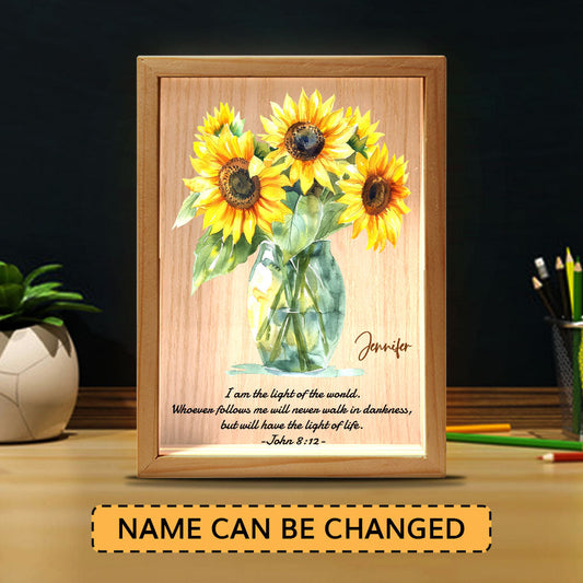 Jesuspirit Personalized Frame Light Box | I Am The Light Of The World FLBHN23