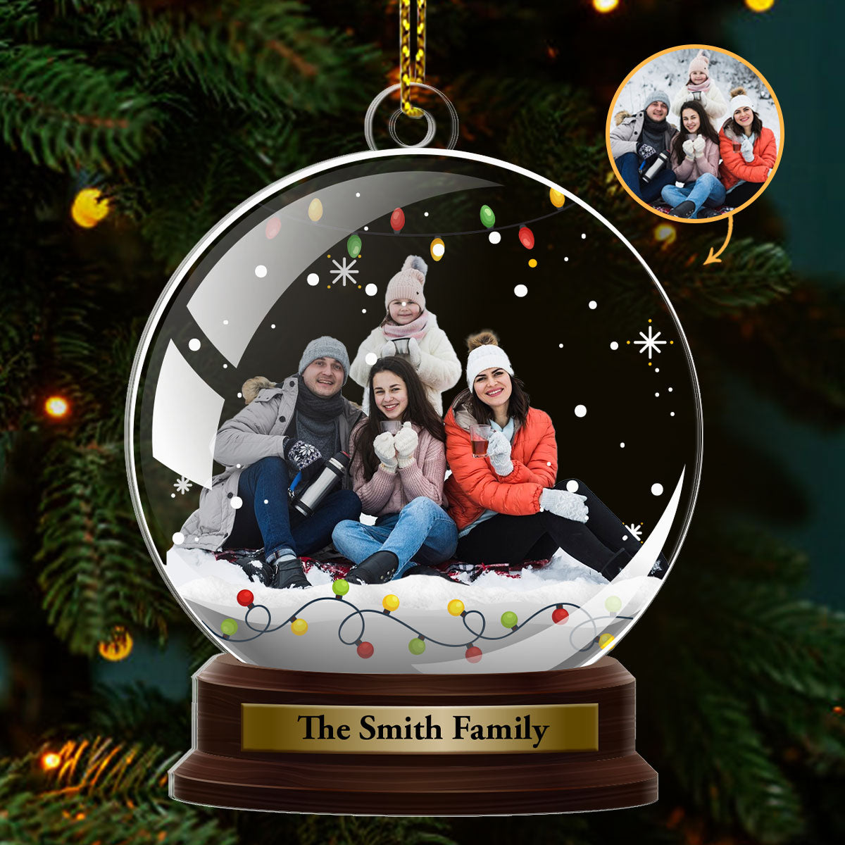 Family Upload Photo | Personalized 1-Side Acrylic Ornament JSACOPT2287T