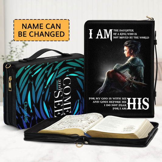 Jesuspirit | Personalized Bible Cover With Handle | Spiritual Gift For Christian People | I Am A Daughter Of God BCM503