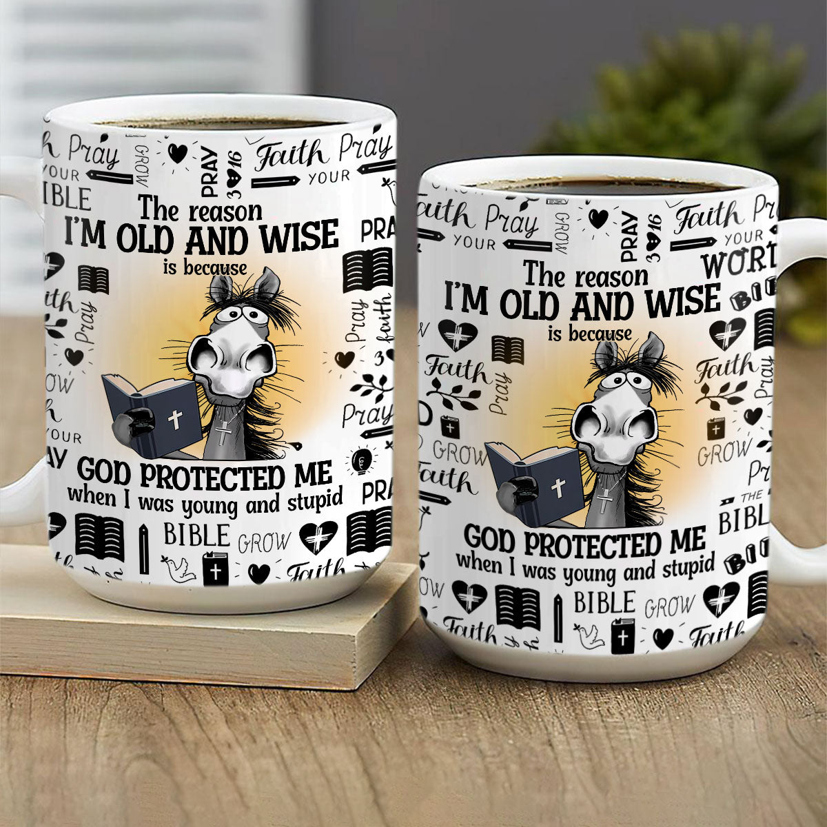 God Protected Me - Awesome White Ceramic Mug CCMNAHN1001A