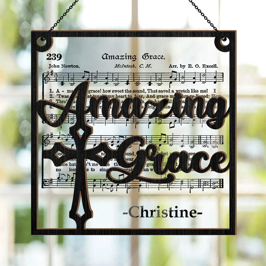 Amazing Grace | Personalized Window Hanging Suncatcher JSWHSCPT1611M