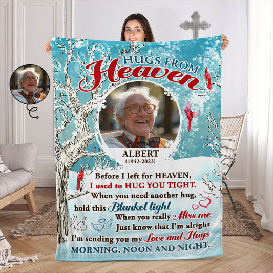 Hug From Heaven | Personalized Fleece Blanket JSFBPT2451M