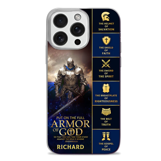 Armor Of God  | Personalized Clear Silicone Phone Case