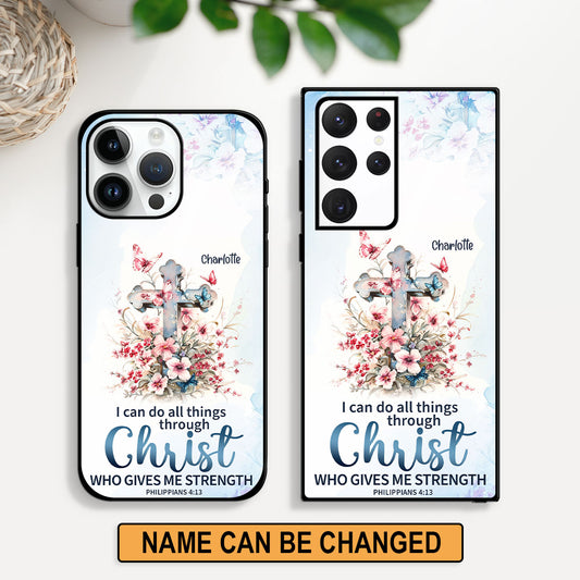 Jesuspirit | I Can Do All Things Through Christ | Philippians 4:13 | Personalized Phone Case | Religious Gift For Worship MembersGift PCHN35