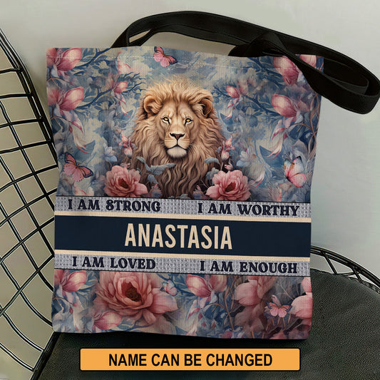 Jesuspirit Personalized Christian Tote Bag | I Am Strong TBM752
