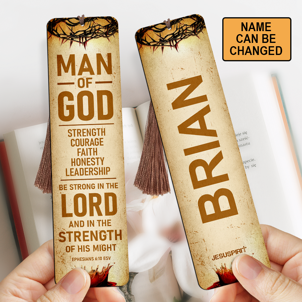 Be Strong In The Lord - Personalized Wooden Bookmarks HN32