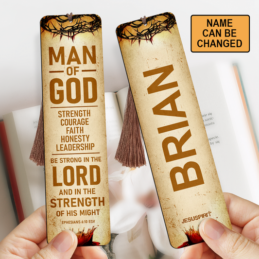 Be Strong In The Lord - Personalized Wooden Bookmarks HN32