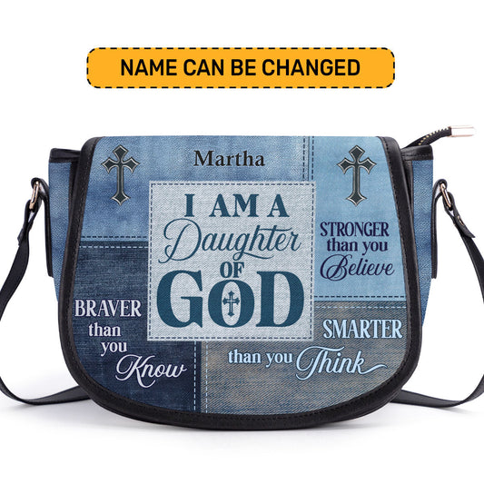 Daughter Of God - Personalized Leather Saddle Bag LSBM764