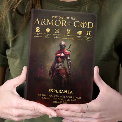 Armor Of God | Personalized Leather Cover Notebook