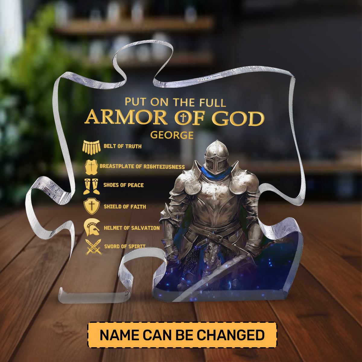 Armor Of God | Personalized Custom Shaped Squared Acrylic Plaque JSAPPPPA1574L