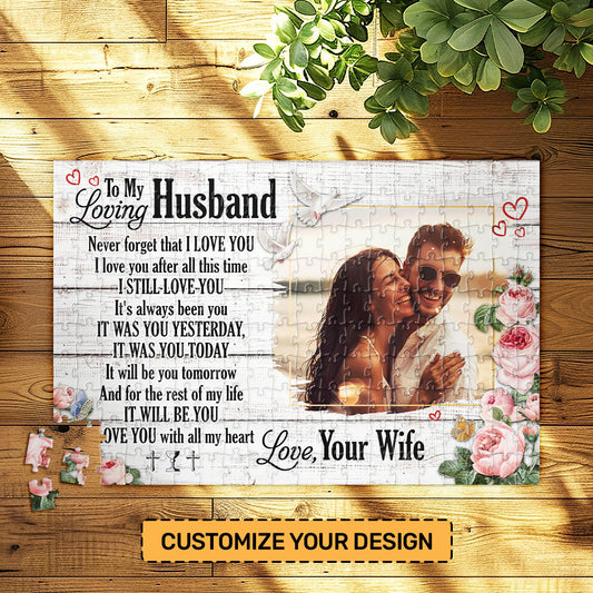 To My Loving | Personalized Rectangle Jigsaw Puzzle JSJPPT1631M