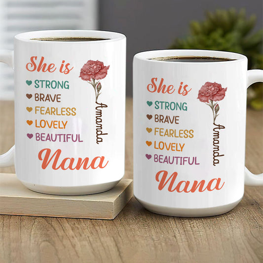 She Is | Personalized White Ceramic Mug