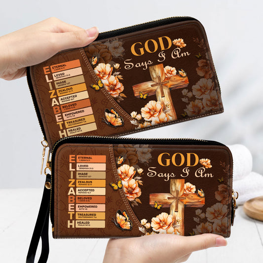 God Says I Am | Personalized Clutch Purse