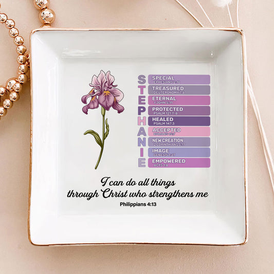 I Can Do All Things Through Christ Who Strengthens Me | Personalized Jewelry Dish