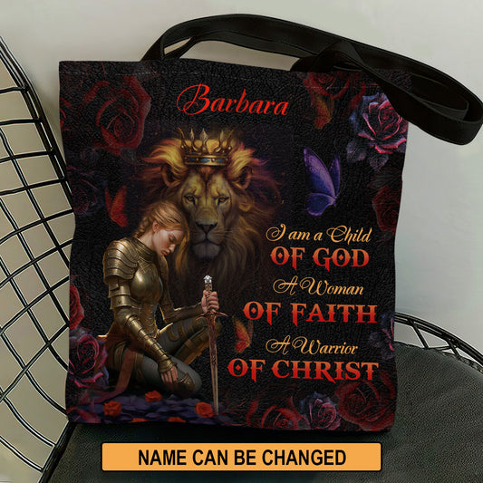 Jesuspirit| Personalized Christian Tote Bag | A Woman Of Faith TBM728