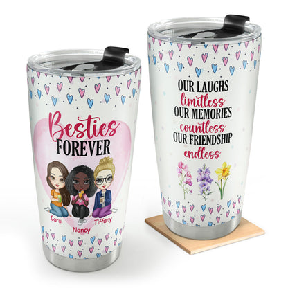 Our Friendship Is True Blessing To Me | Personalized Stainless Steel Tumbler JSSSTPT2302D