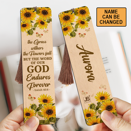 Adorable Personalized Wooden Bookmarks - The Word Of Our God Endures Forever MH18