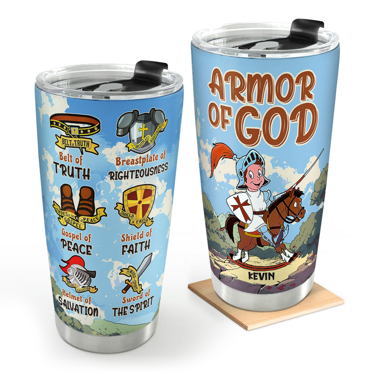 Armor Of God | Personalized Stainless Steel Tumbler For Kids JSSSTM1050