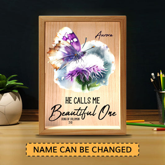 Jesuspirit Personalized Frame Light Box | He Calls Me Beautiful One FLBHN04
