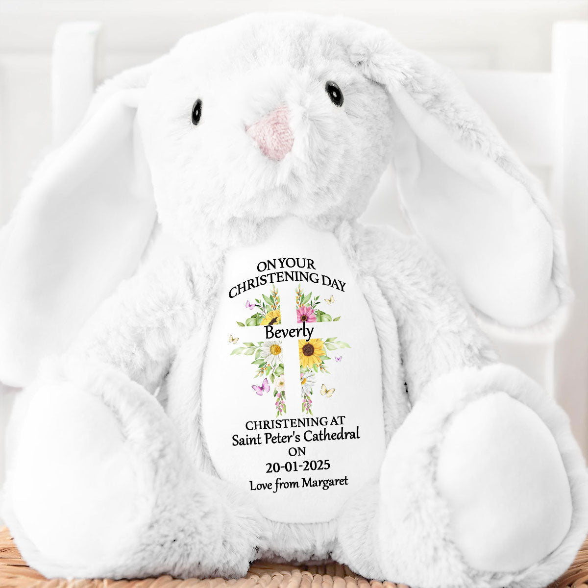 Christening | Personalized Stuffed Bunny