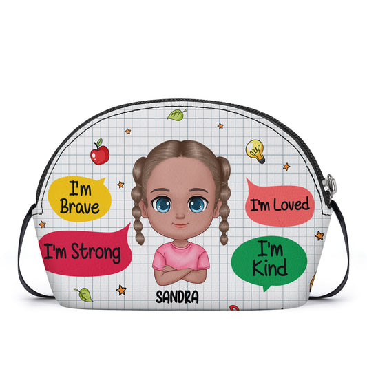 I'm Kind I'm Brave | Personalized Kid Shell Purse JSCHSBPH1128M