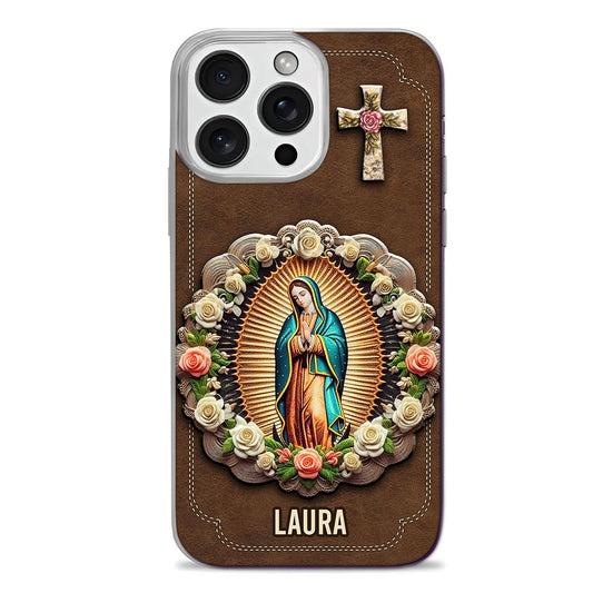 The Virgin Mary Retro Style | Personalized Clear Silicone Phone Case
