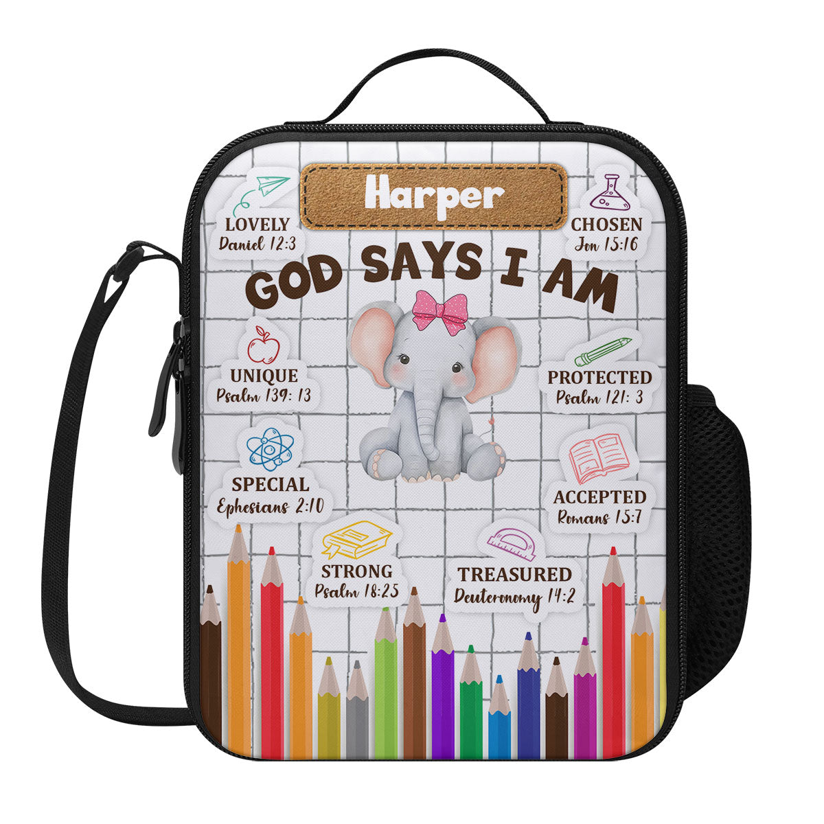 God Says I Am | Personalized Lunch Box Bag JSLBBPT1308TA