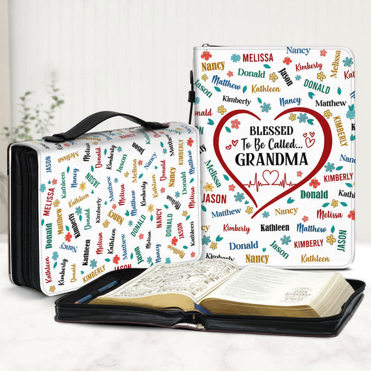 Blessed To Be Call Grandma | Personalized Bible Cover JSBCPHN2202D