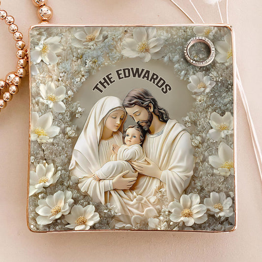 Be Still And Know That I Am GOD Psalm 46:10 | Personalized Ceramic Ring Dish Square
